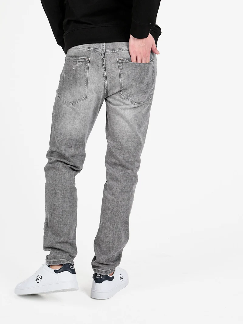 Jeans da uomo grigio slim fit - grigio