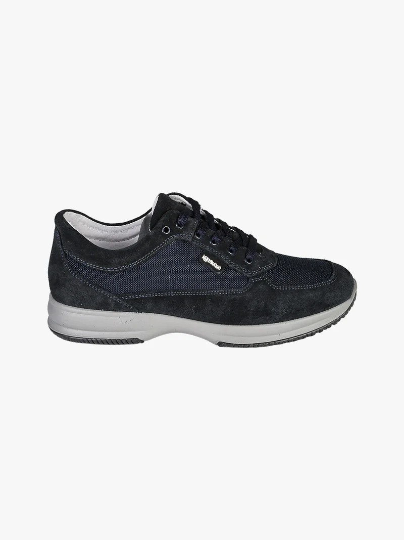 Sneakers da uomo in pelle scamosciata - blu scuro