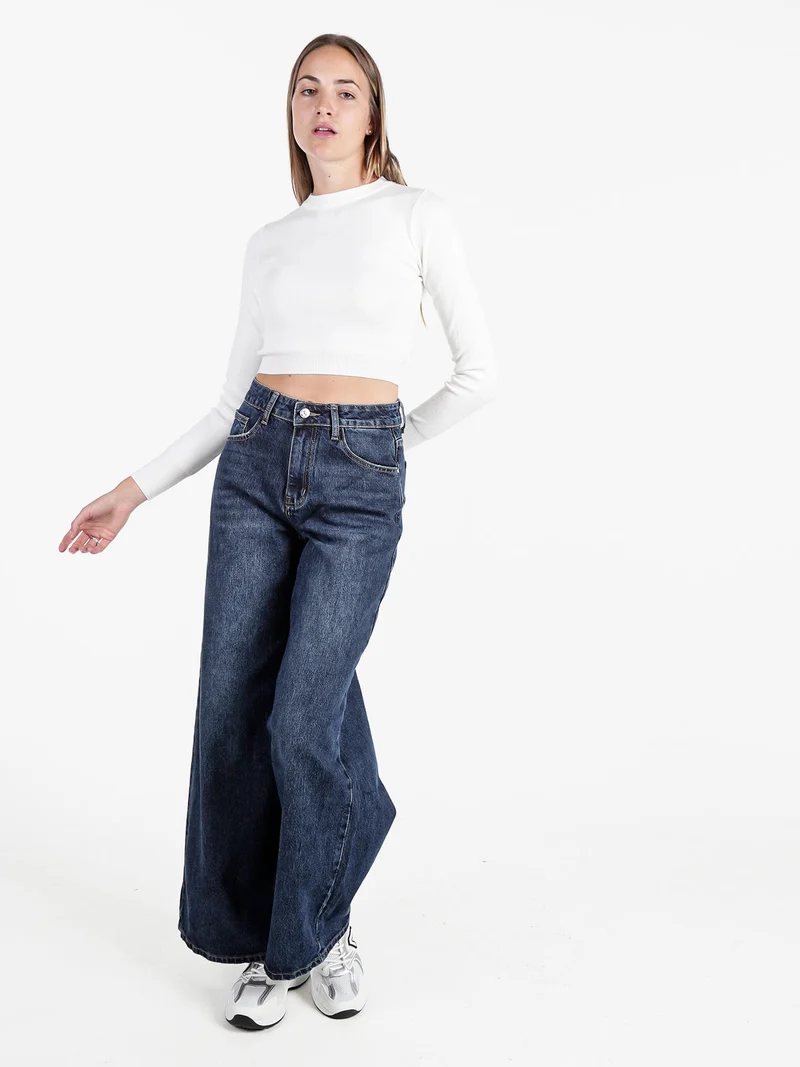 Jeans donna a gamba larga - jeans