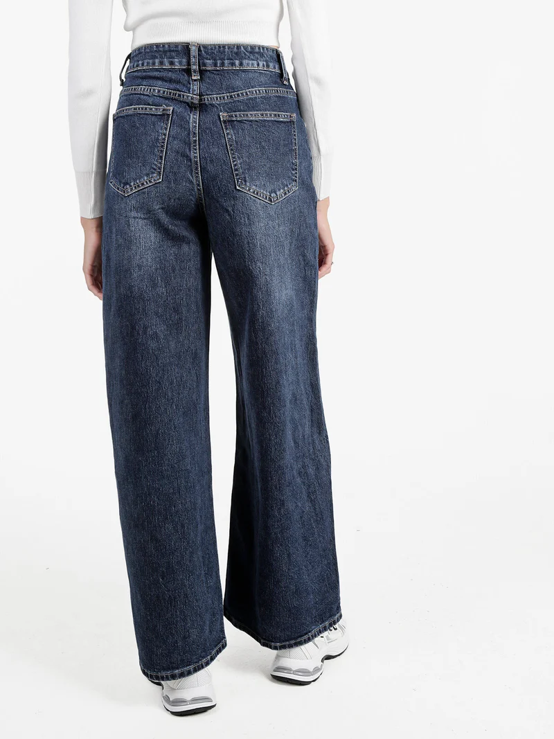 Jeans donna a gamba larga - jeans