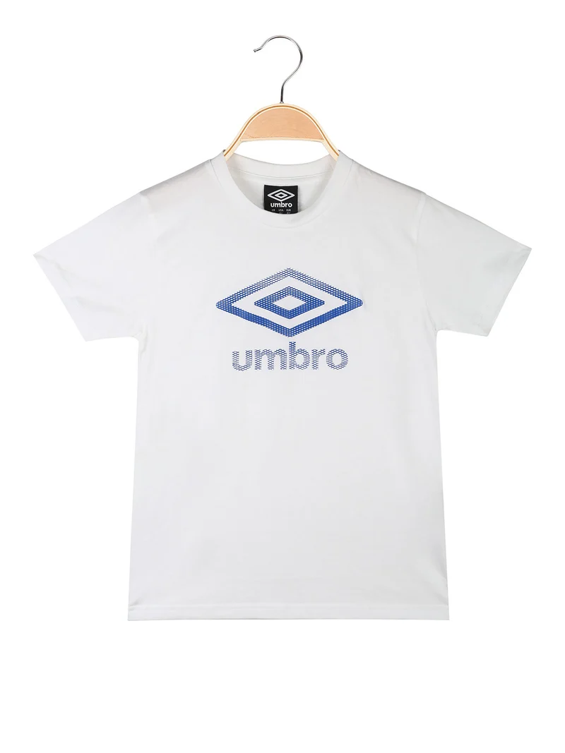 T-shirt da ragazzo in cotone con logo - bianco