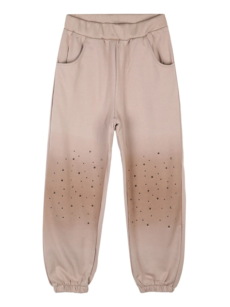 Completo 2 pezzi da bambina maglietta + pantaloni - khaki