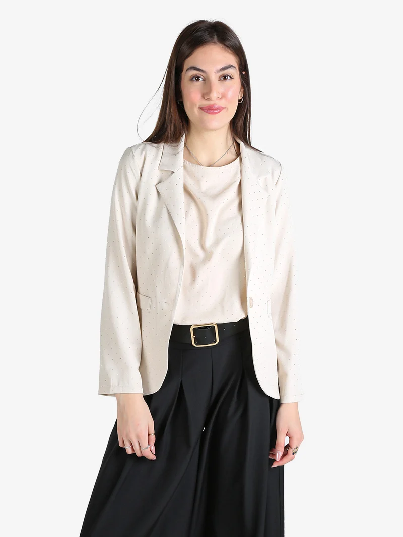 Blazer da donna con strass - beige