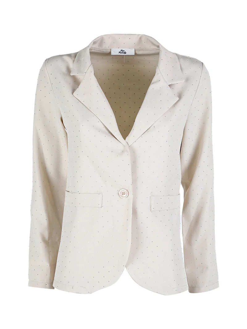 Blazer da donna con strass - beige