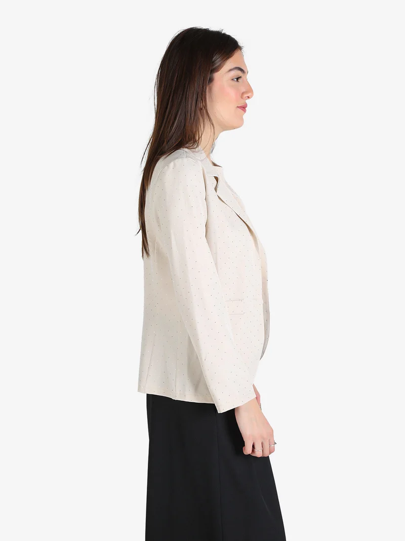 Blazer da donna con strass - beige