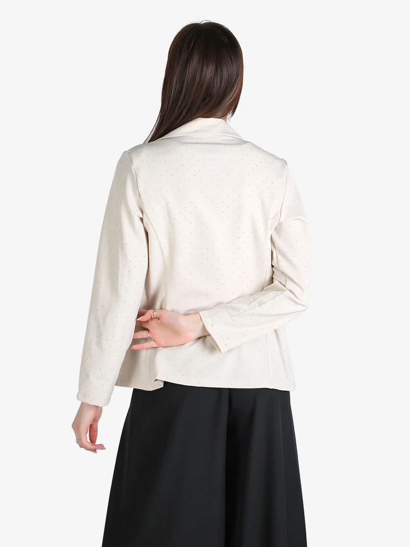 Blazer da donna con strass - beige