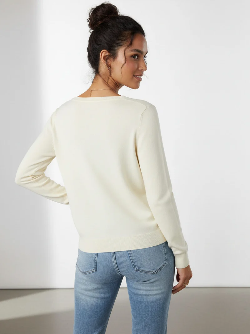 Cardigan donna in maglia con bottoni - giallo