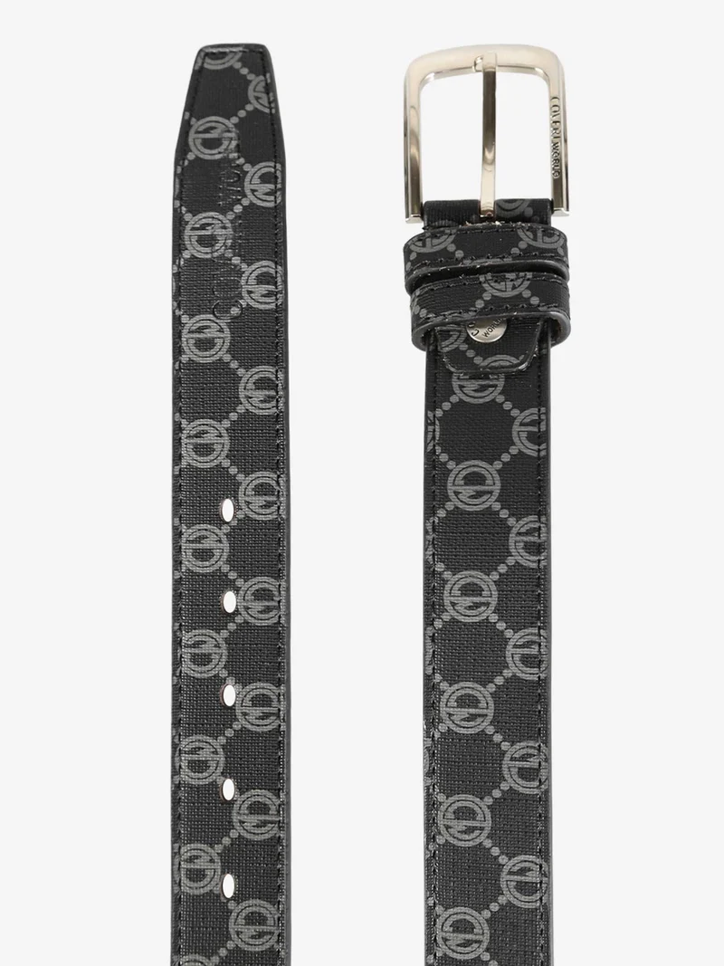Cintura da uomo con stampe - nero