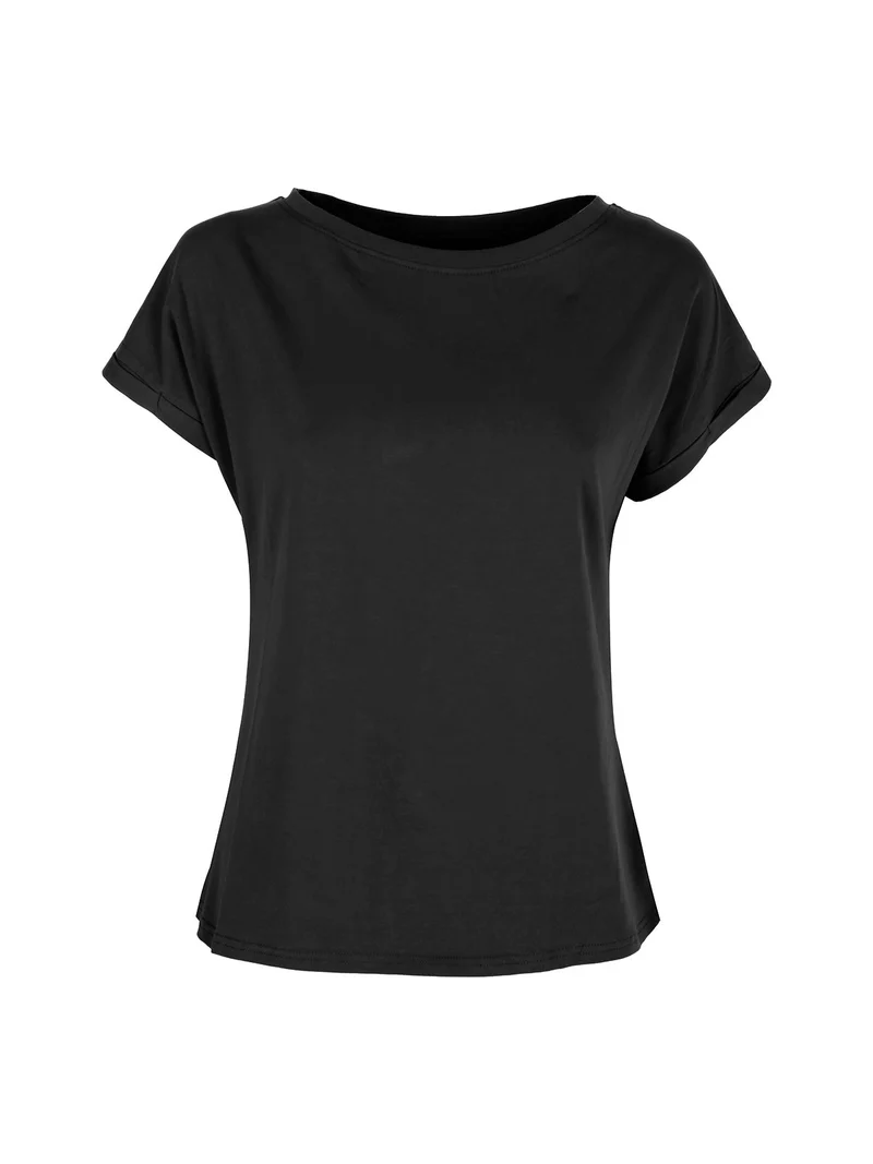 T-shirt donna in cotone - nero