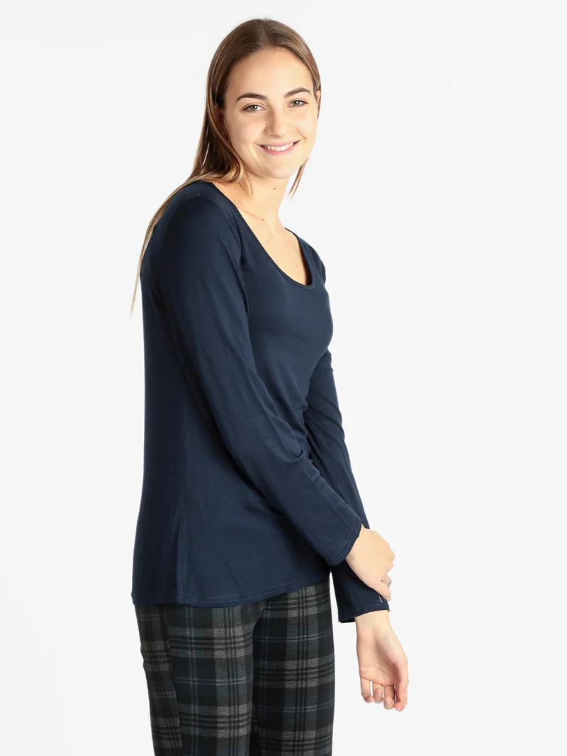 Maglia donna girocollo - blu scuro