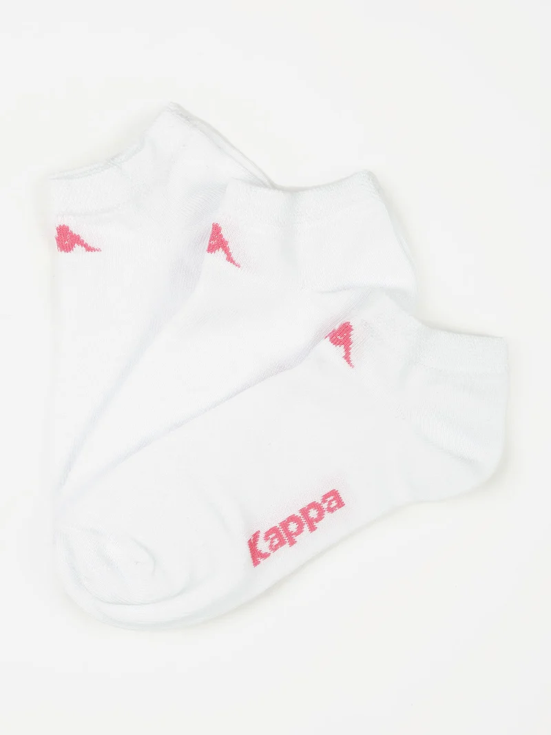 Calze corte 3 paia da bambina in cotone - bianco