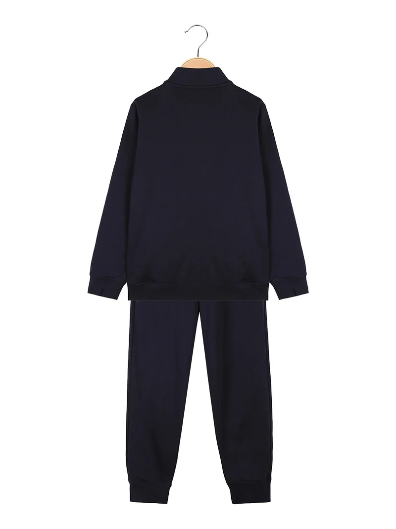 FULL ZIP SWEAT SUIT FL Completo tuta invernale da bambino - blu scuro