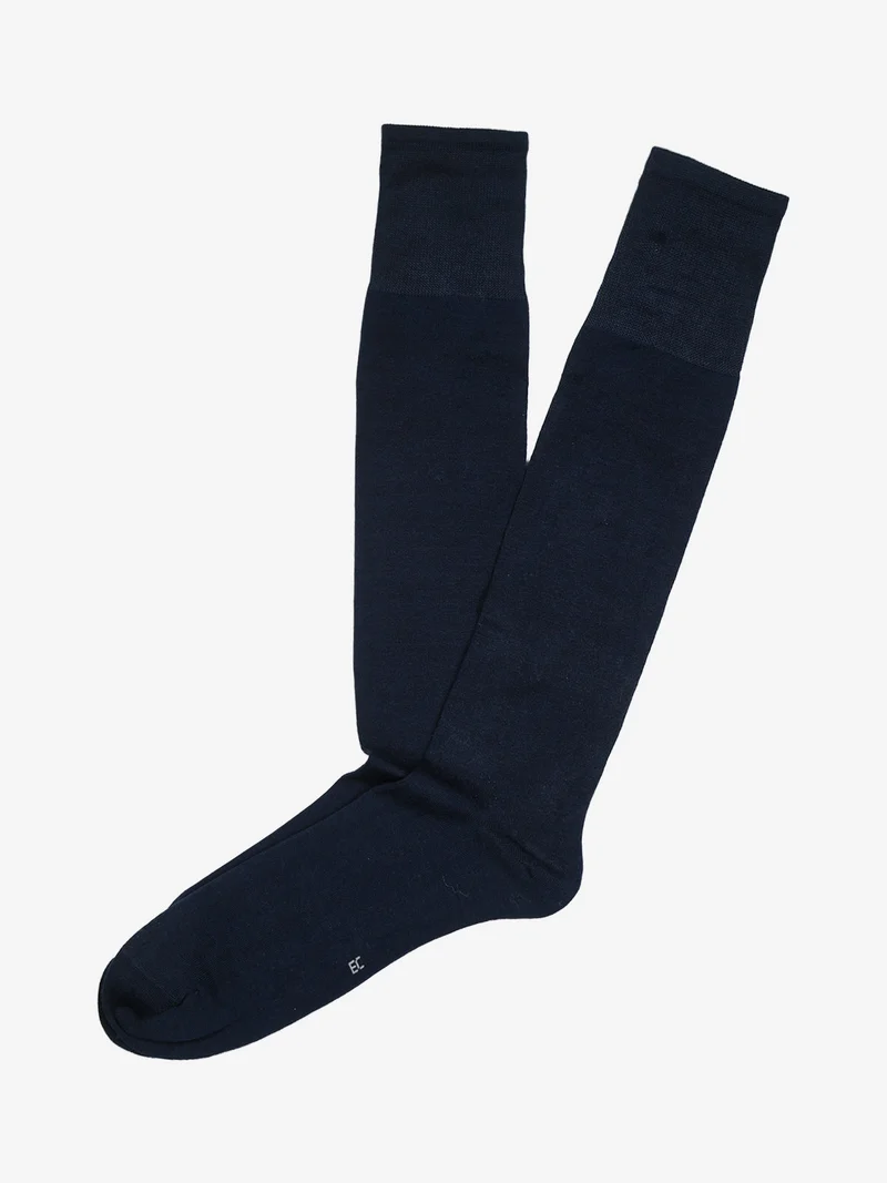 Calze lunghe da uomo in cotone mercerizzato - blu