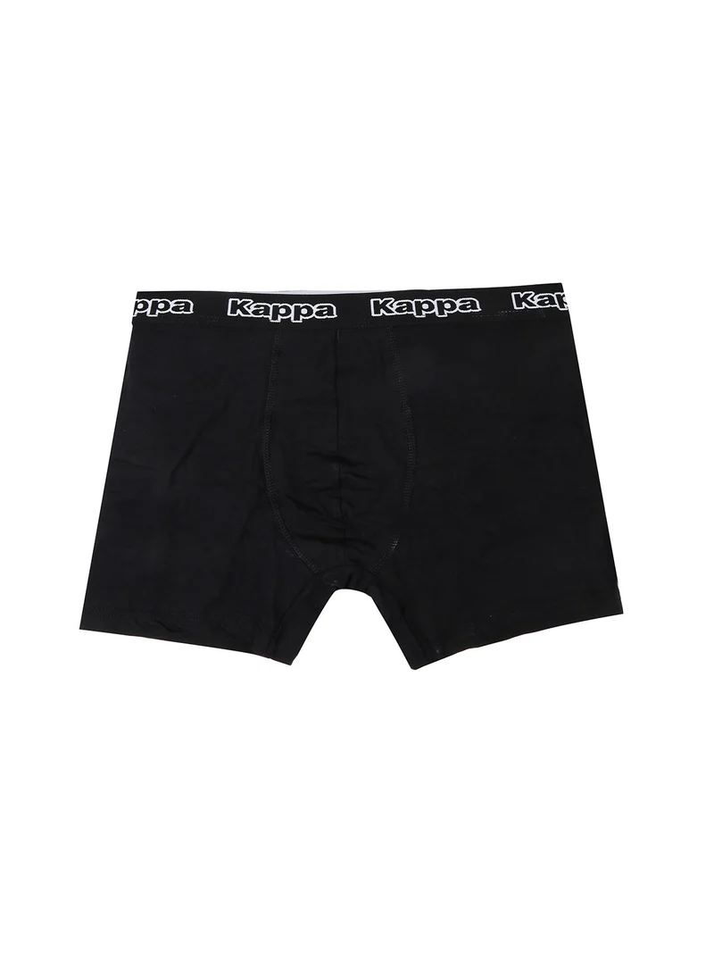 Boxer uomo in cotone con scritta - nero