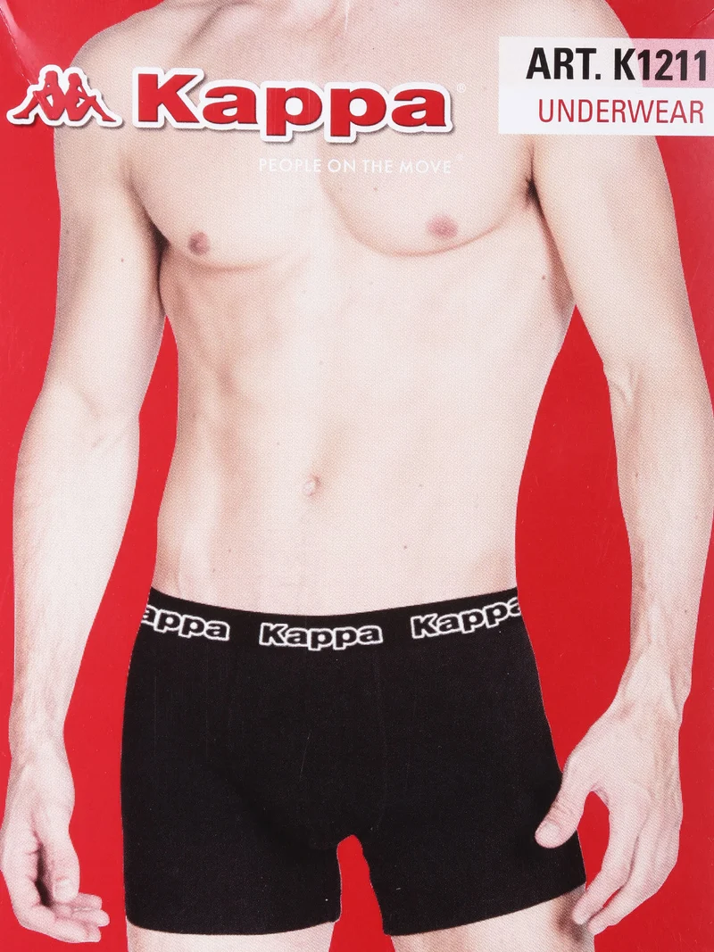 Boxer uomo in cotone con scritta - nero
