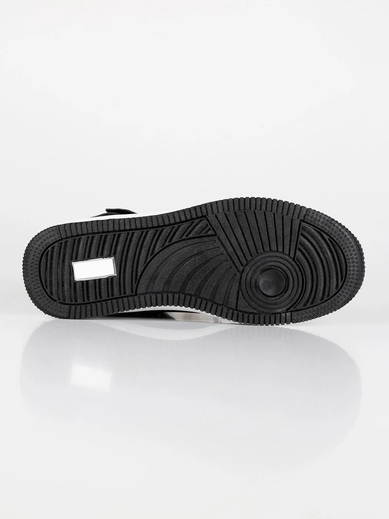 Sneakers alte in ecopelle - nero