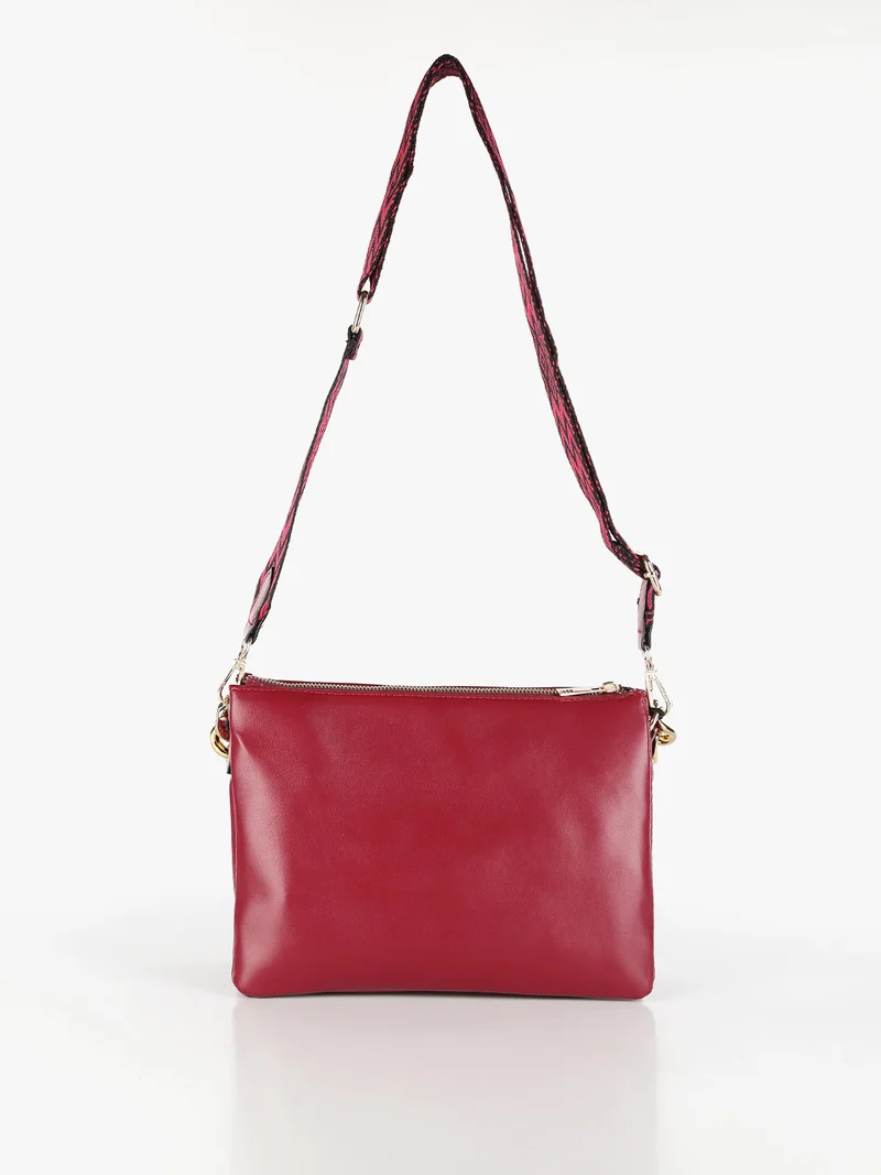 Borsetta donna a pochette con tracolla - rosso