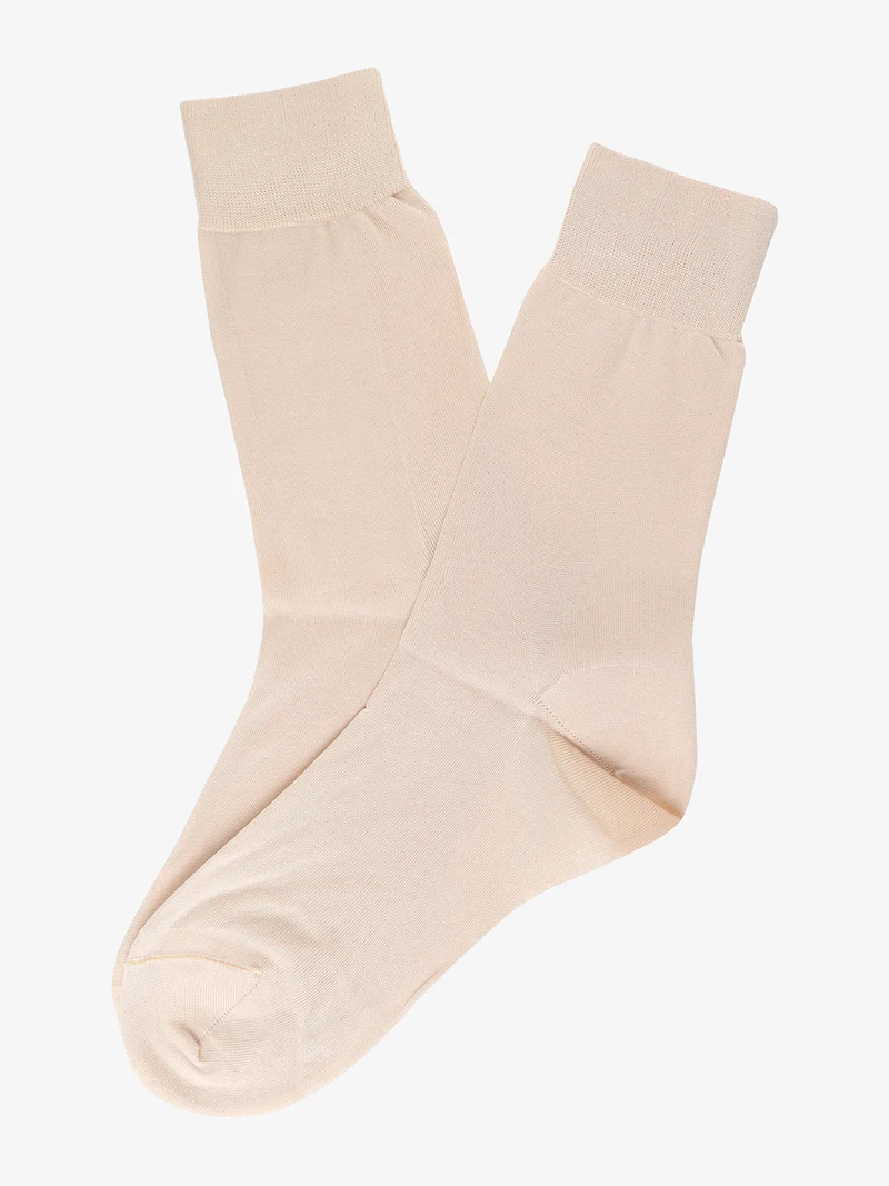 Calze corte in filo di scozia - beige