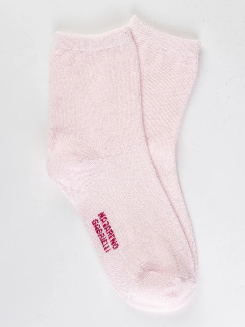 Calze corte in caldo cotone - rosa