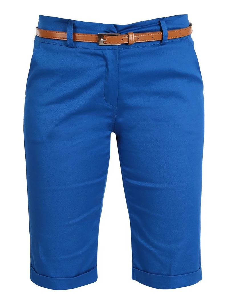 Pantaloni pinocchietto da donna in cotone - blu