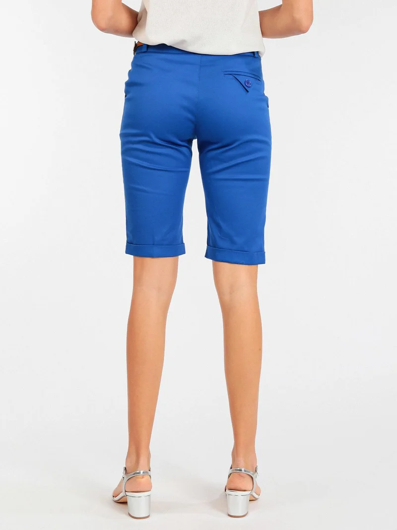 Pantaloni pinocchietto da donna in cotone - blu