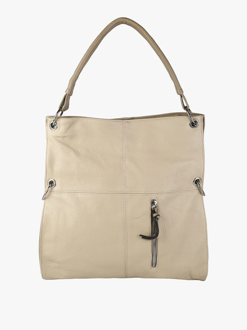 Borsa hobo da donna in ecopelle - taupe