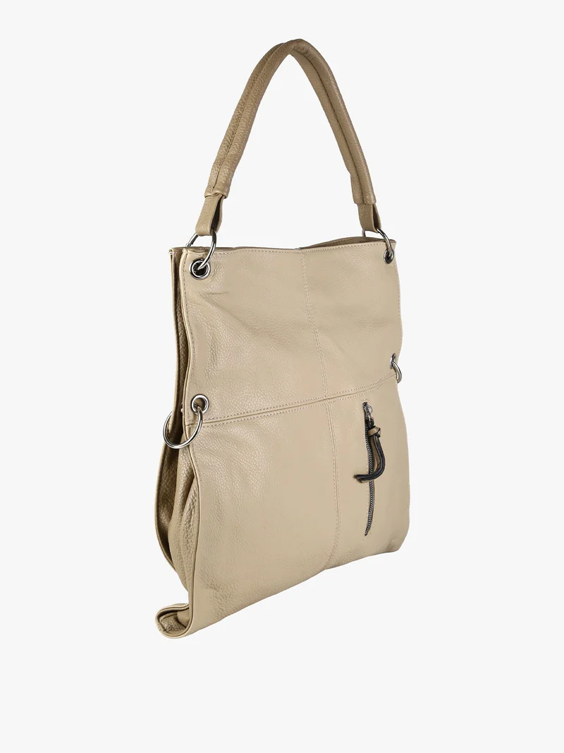 Borsa hobo da donna in ecopelle - taupe