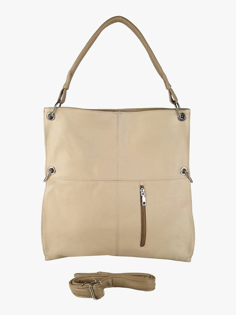 Borsa hobo da donna in ecopelle - taupe