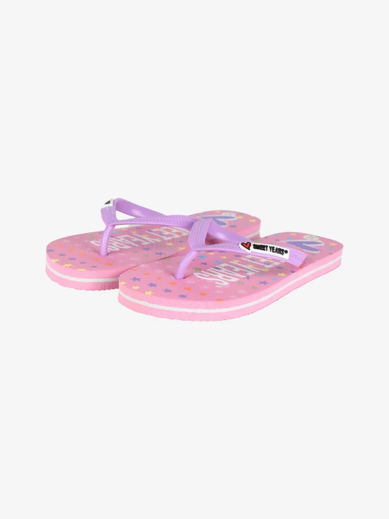 Infradito da bambina con stelle - rosa