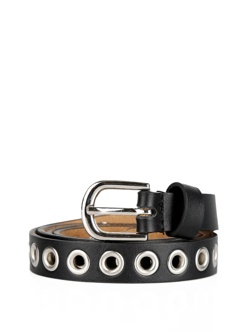 Cintura donna con occhielli - argento