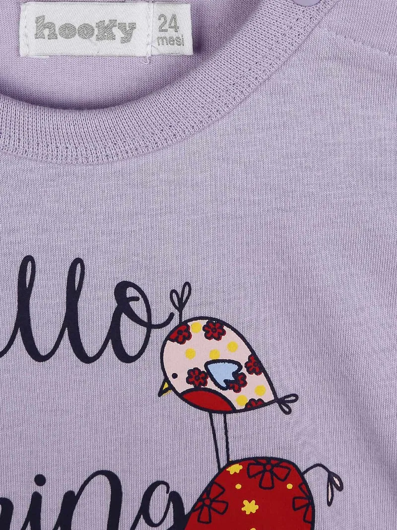 Pigiama corto neonata - lilla