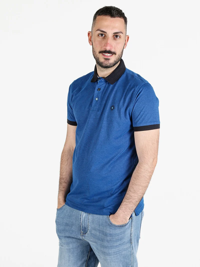 Polo da uomo a maniche corte - bluette