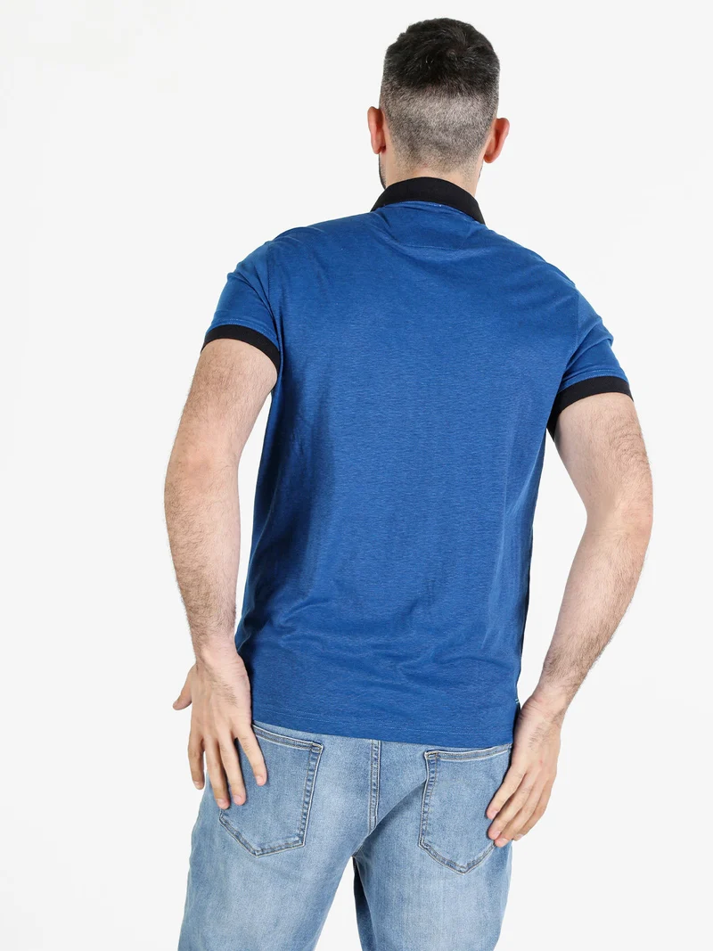 Polo da uomo a maniche corte - bluette