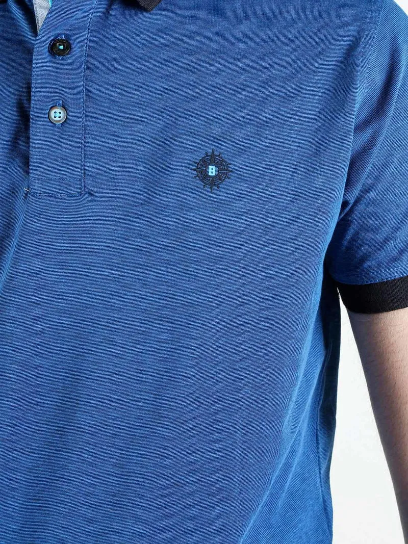 Polo da uomo a maniche corte - bluette