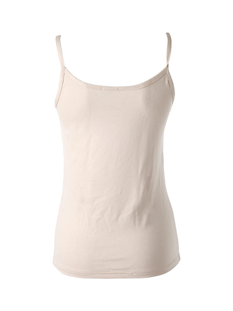 Top donna con spalline sottili e scollo in pizzo - nudo