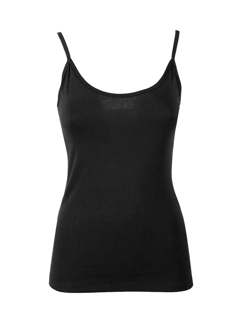 Top donna con spalline sottili - nero