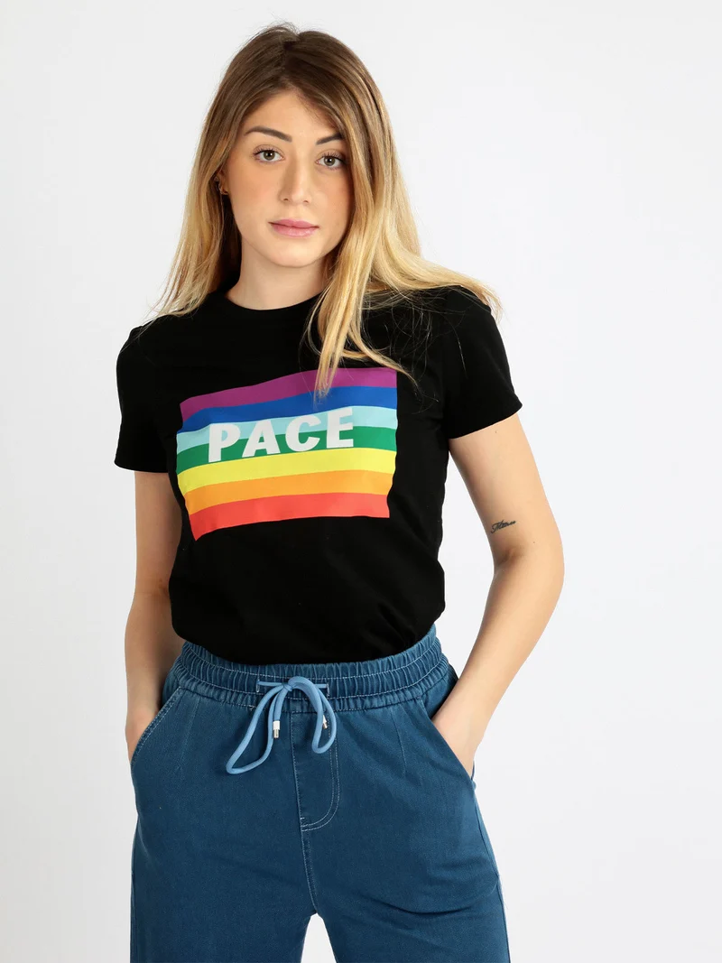 T-shirt donna PACE - nero