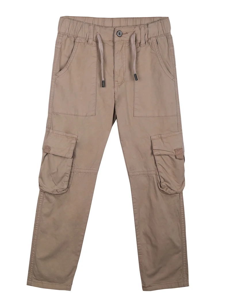 Pantaloni cargo da bambino in cotone - khaki