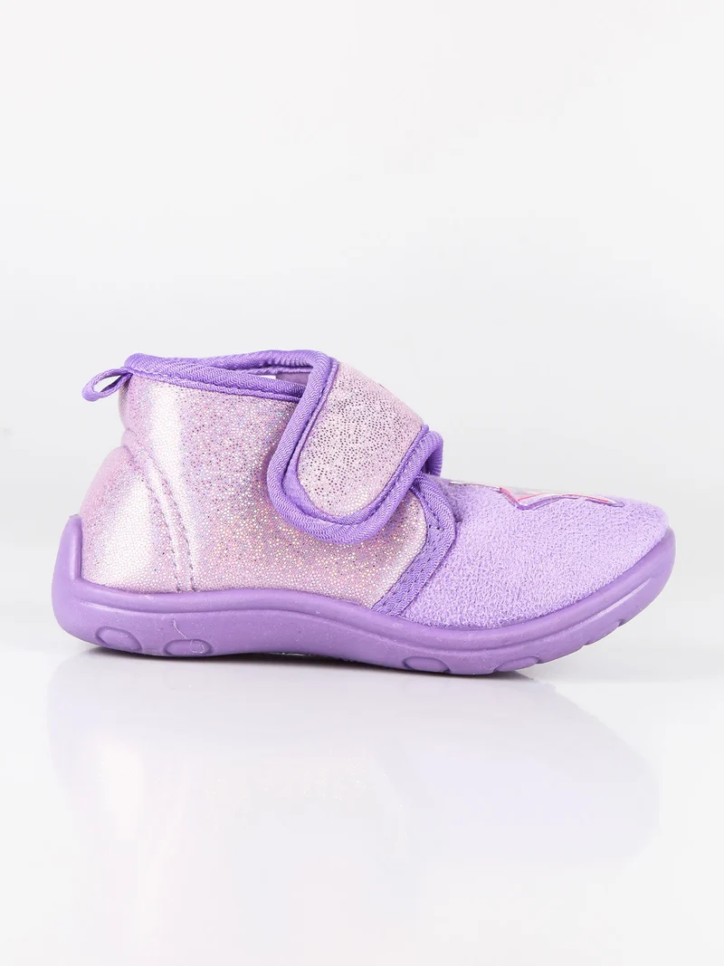 Pantofole alte da bambina con strappo - lilla