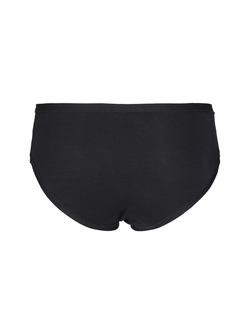 ART.3502 Slip midi da donna in cotone bielastico - nero