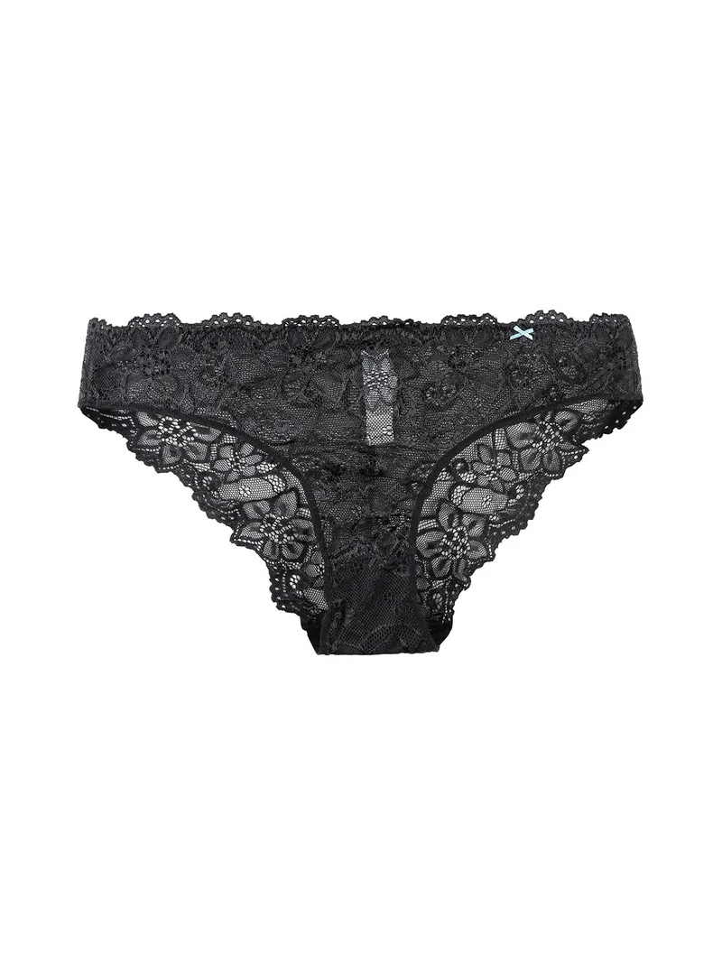Slip donna in pizzo - nero