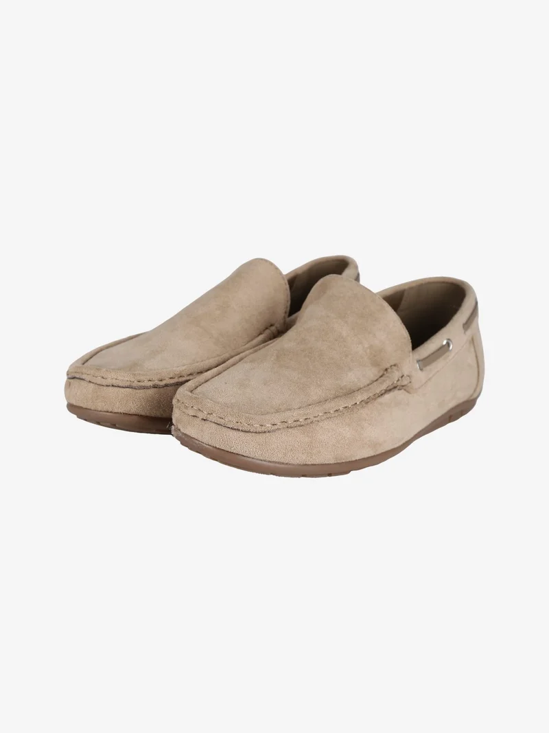 Mocassini in tessuto scamosciato da uomo - khaki