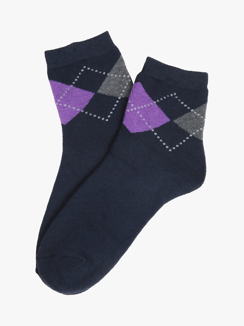 Calze corte da donna in pile - blu scuro