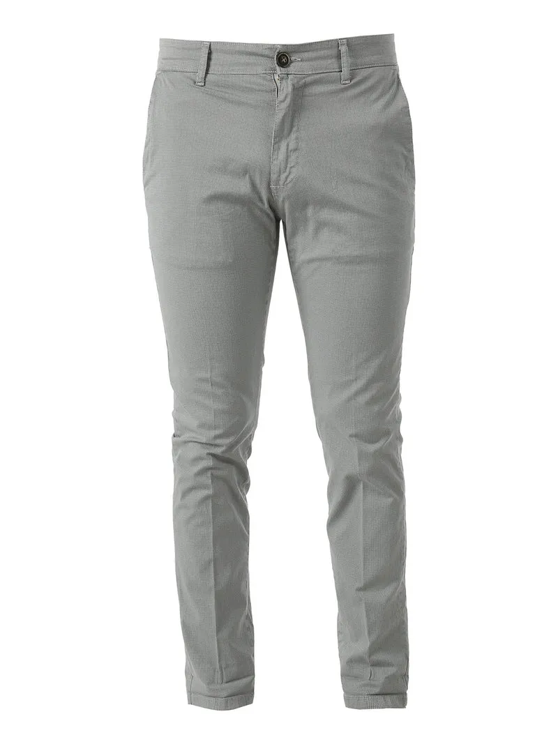 Pantaloni slim fit da uomo in cotone - grigio