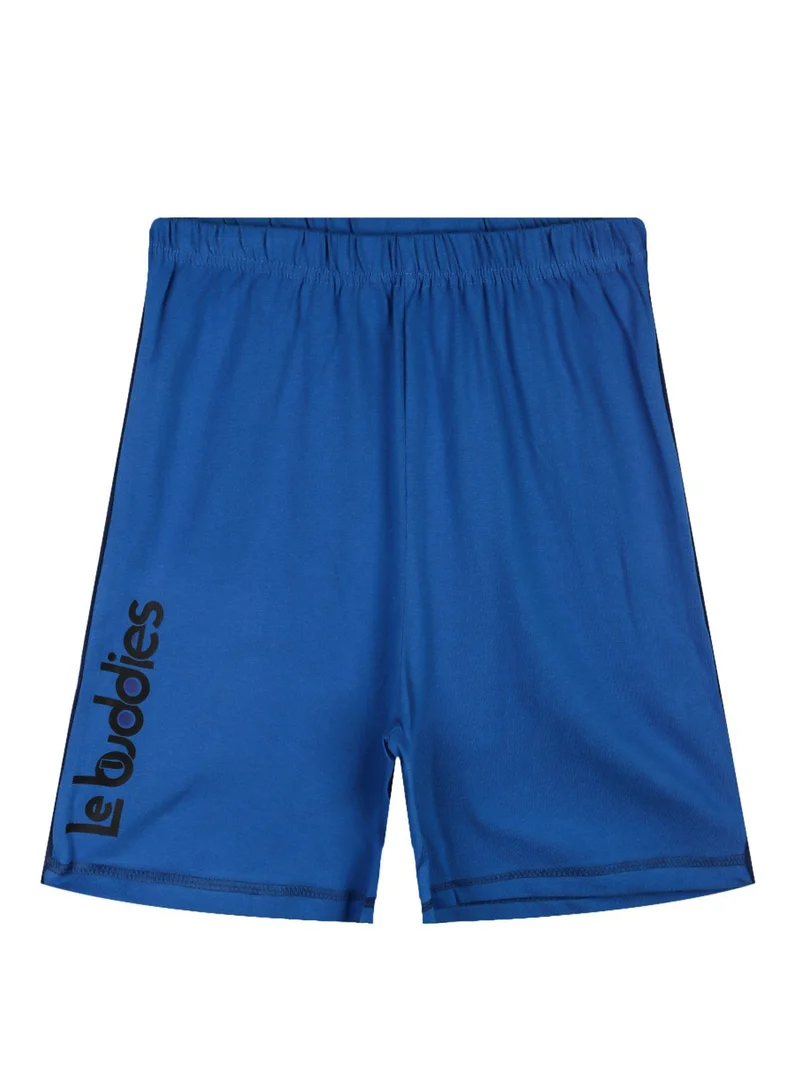 Completo corto bambino con canotta - blu