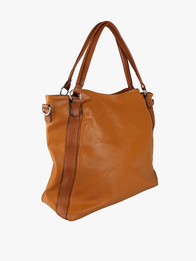Borsa hobo da donna con doppi manici - marrone