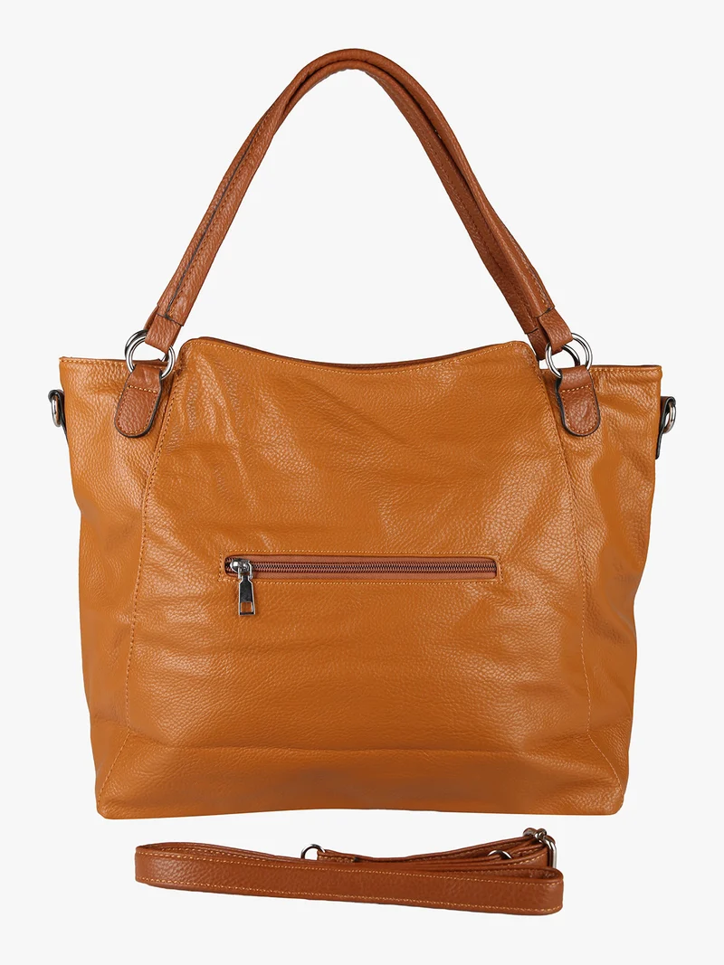 Borsa hobo da donna con doppi manici - marrone