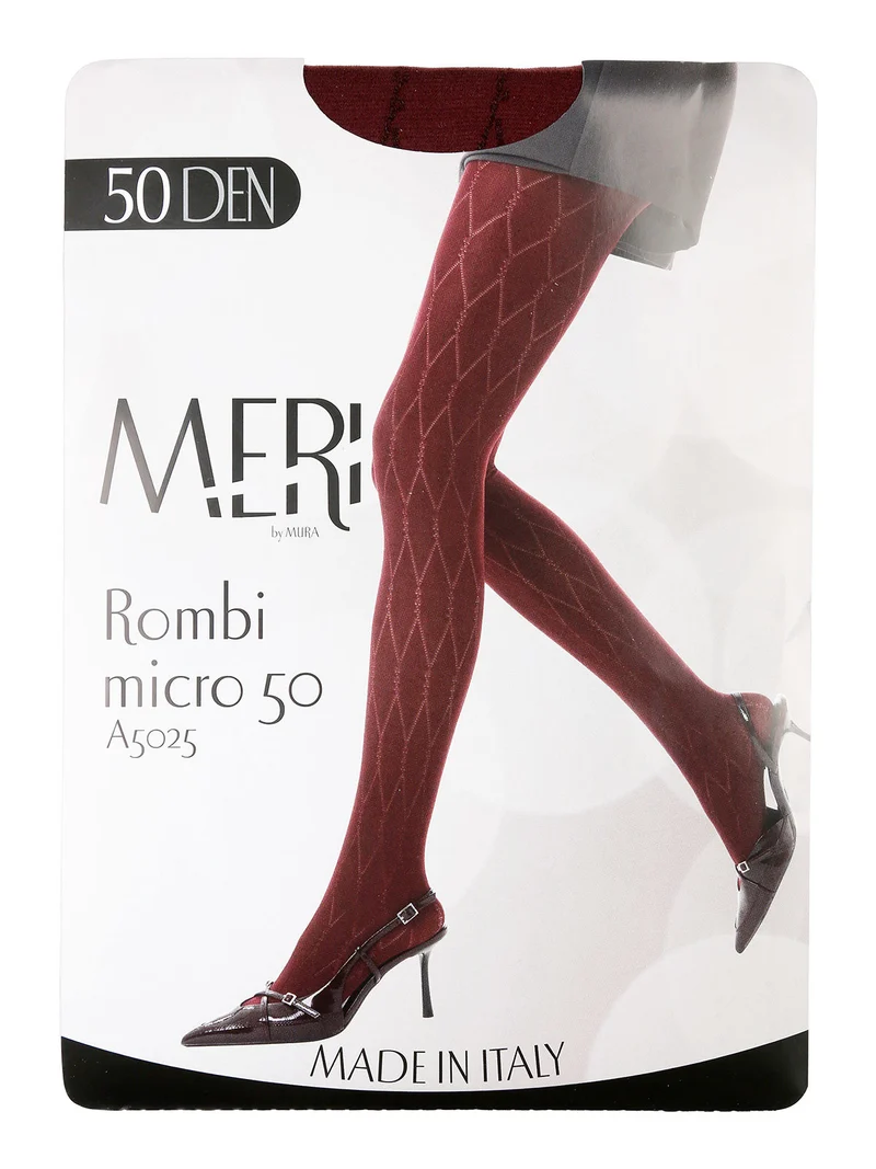 Collant donna a rombi micro 50 denari - bordeaux
