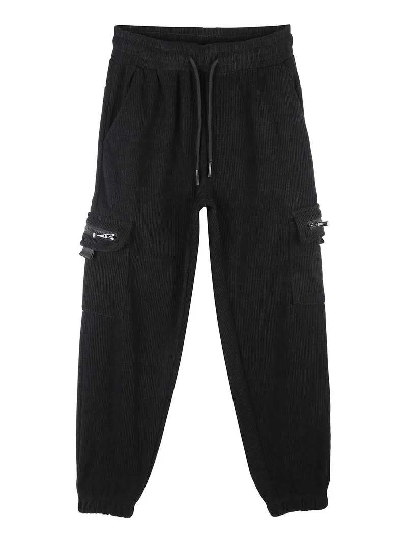 Pantaloni da bambino in velluto a coste - nero