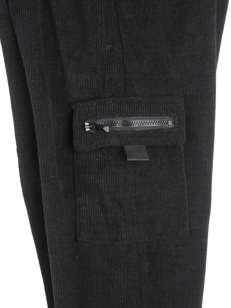 Pantaloni da bambino in velluto a coste - nero